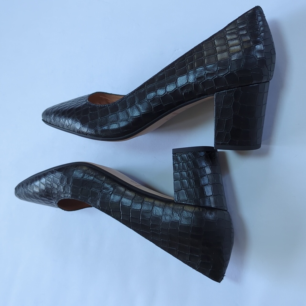 Corso Como, Black Snake Pattern Embossed Block He… - image 5